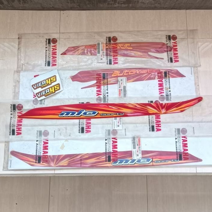Striping stiker mio smile merah maroon maron cw 2008 original