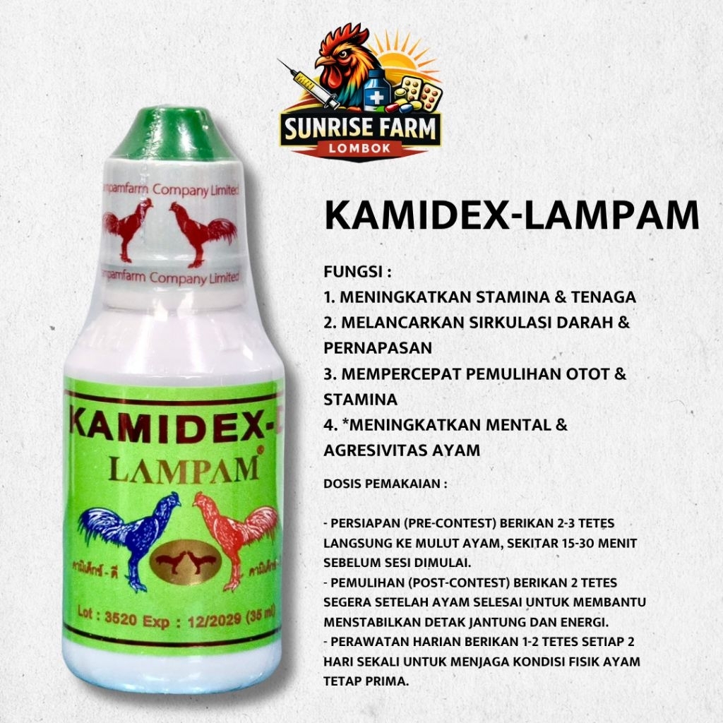Kamidex Lampam rawatan ayam import / obat lampam / vitamin lampam / Lampam kamidex rawatan