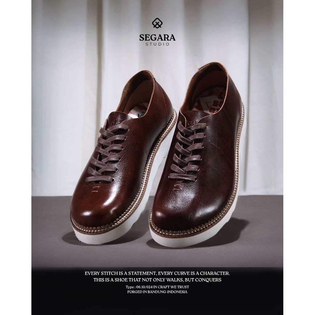 EXODOS57 | SEGARA Sepatu Kulit - Loyola Dark Brown