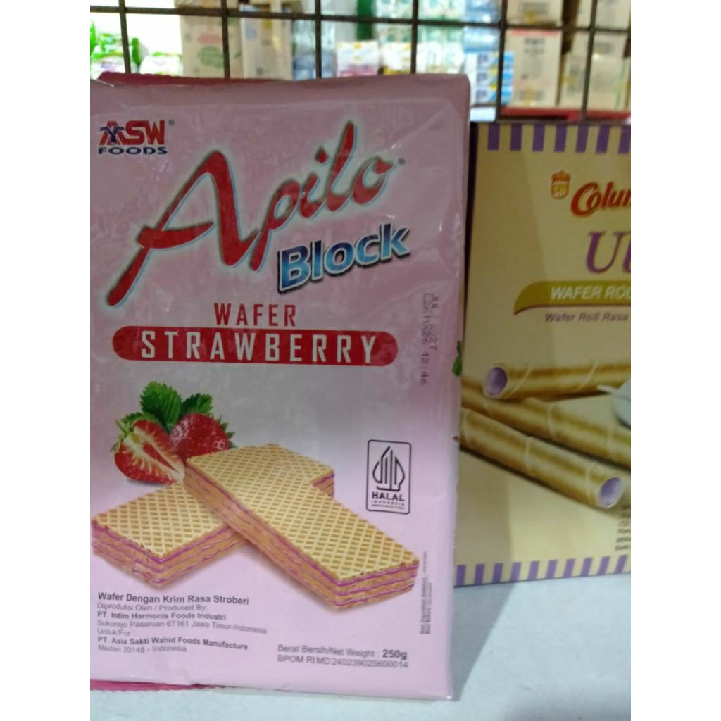 Apilo wafer strawberry 250gram