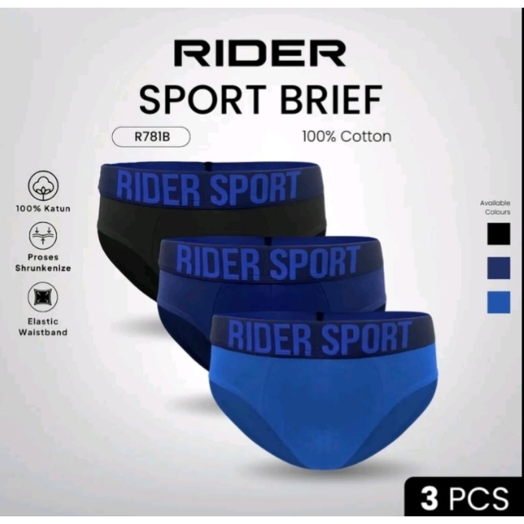 Celana Rider 781 / Cd pria rider 781 / celana dalam rider sport pria dewasa / cd rider sport
