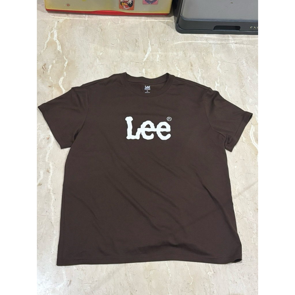 Kaos Lee Original Pria/Wanita Hitam Basic Tee Baru 100% XL