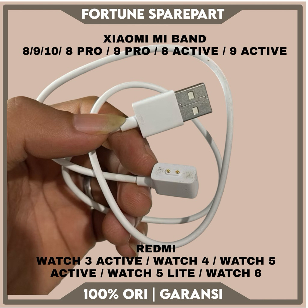 KABEL CHARGER CABLE MAGNETIC XIAOMI MI BAND 8/9/10/ 8 PRO/ 9 PRO/ 8 ACTIVE/ 9 ACTIVE/ REDMI WATCH 3 