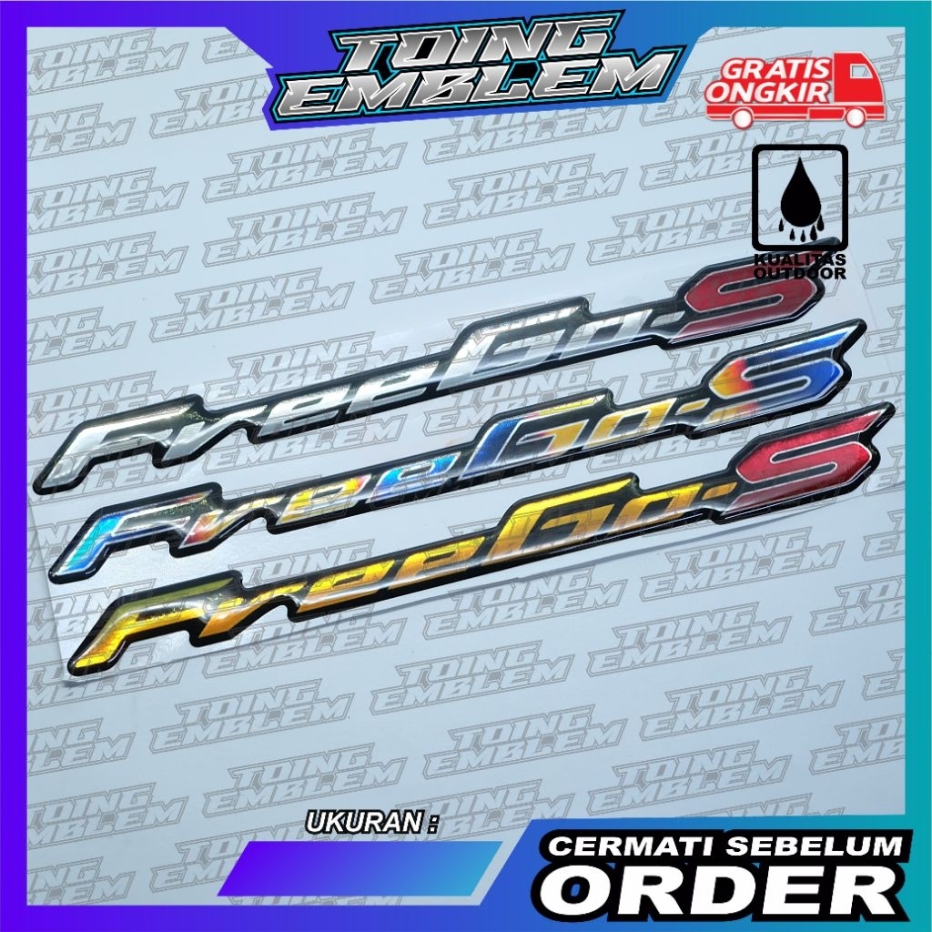 emblem timbul yamaha freego / sticker timbul yamaha freego / emblem yamaha freego s / emblem freego 