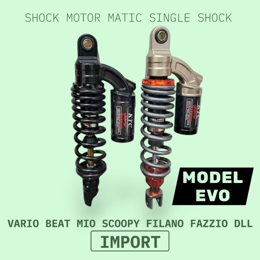 Shockbreaker KTC tipe Evo Shock KTC Metic Tabung Atas Ukuran 310 330MM Mio Fino Beat Vario 110 125 D