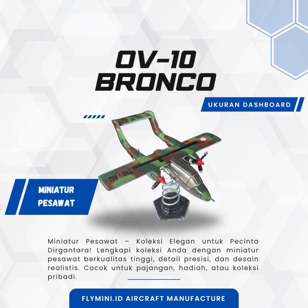 OV-10 Bronco [Miniatur Uk Dashboard Mobil - Diecast] 10 Cm