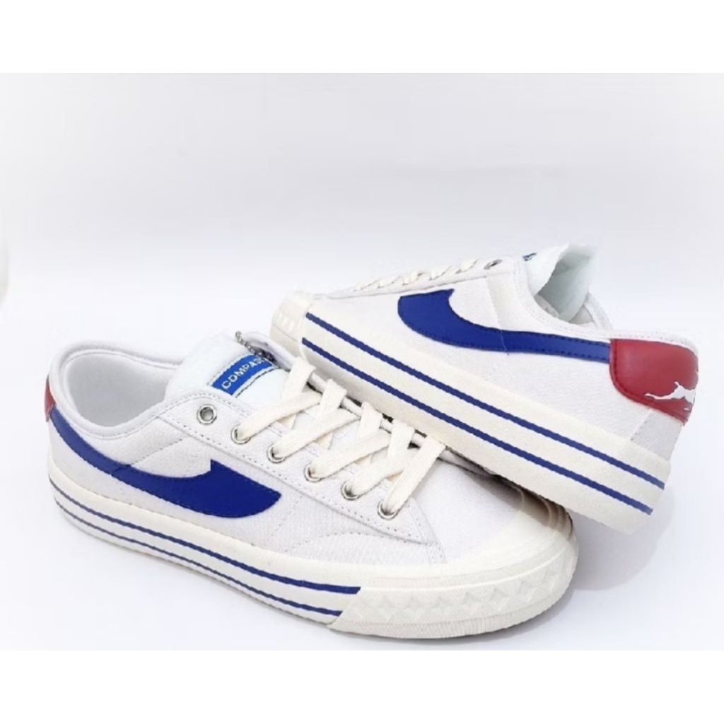 sepatu compas Gazelle loo ow black white bluee sneakers pria/wanita kekinian