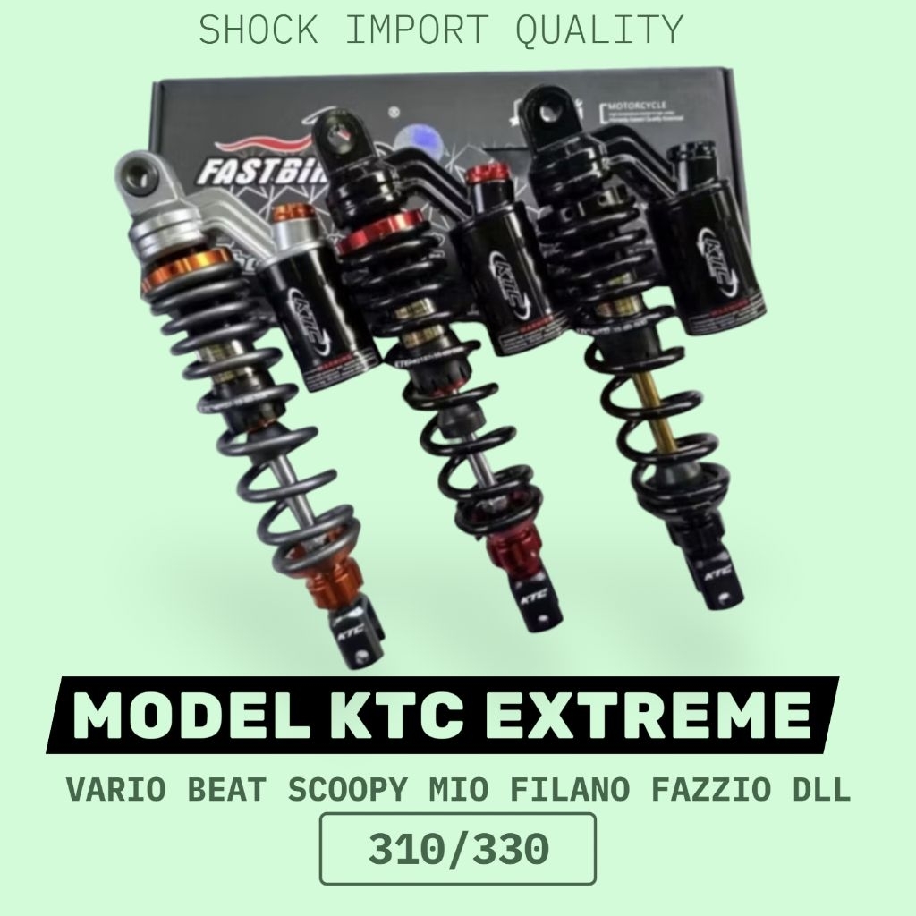 EXTREME NEW - Shockbreakers Tabung Atas 310mm/330mm Shock Belakang COPYAN Model Extreme Vario Mio Be