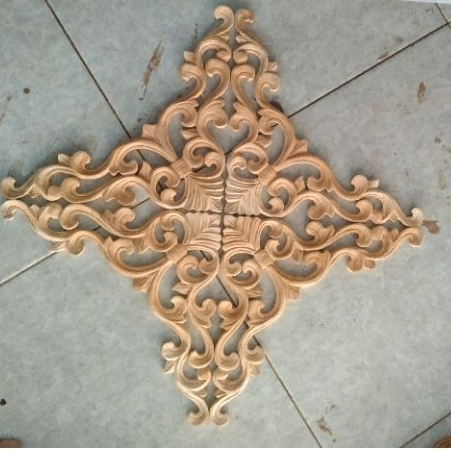 ornamen sudut 30x30 ukiran tempel.kayu mahoni