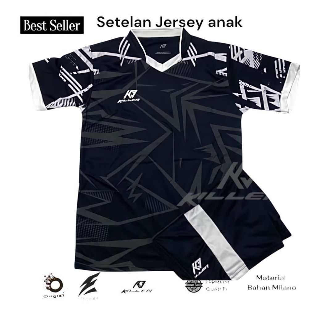 JERSEY BAJU BOLA FUTSAL ANAK ANAK UMUR 5S/D15THN BAJU BOLA SPORT SATU SET