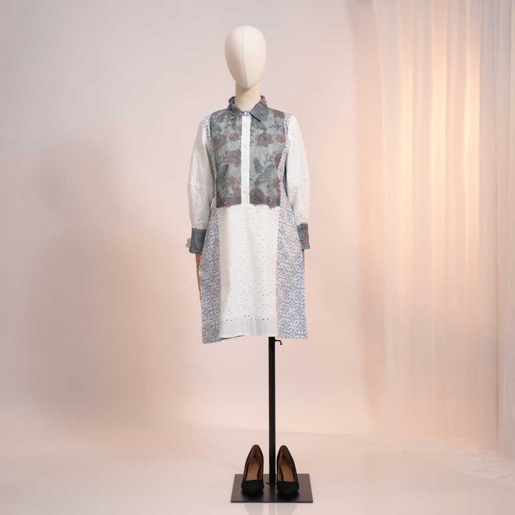Sovinska_Set Couple Tunik / Kemeja Series Maya Silver