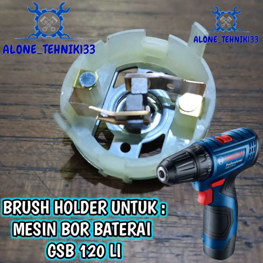 CARBON BRUSH SET BRUSH HOLDER BOR BATRE GSB120LI BRUSH HOLDER + CARBON BRUSH UNTUK MESIN BOR CORDLES