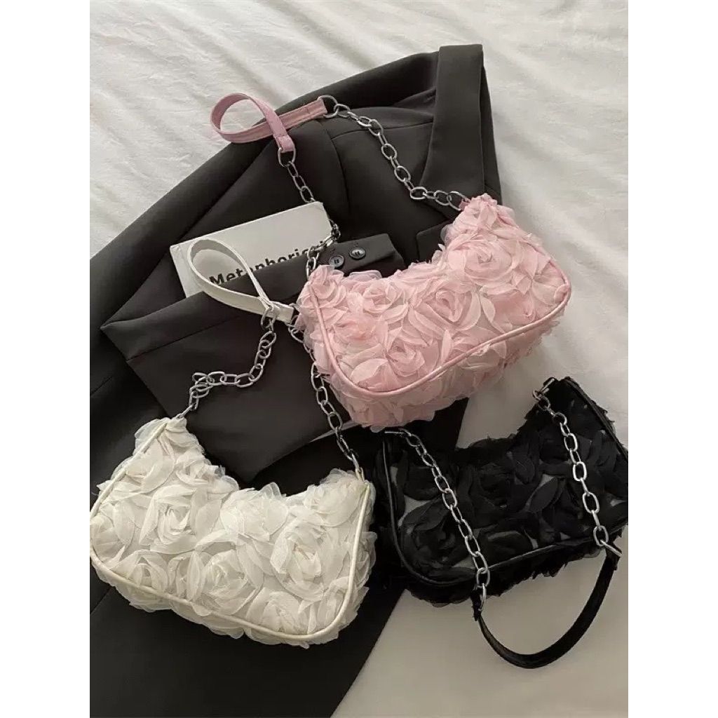 tas bahu bunga mawar