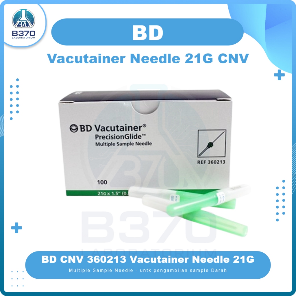 BD CNV 360213 Vacutainer Needle 21G x 1,5"(0.8x38mm) MLTSMP CE isi 100 pcs