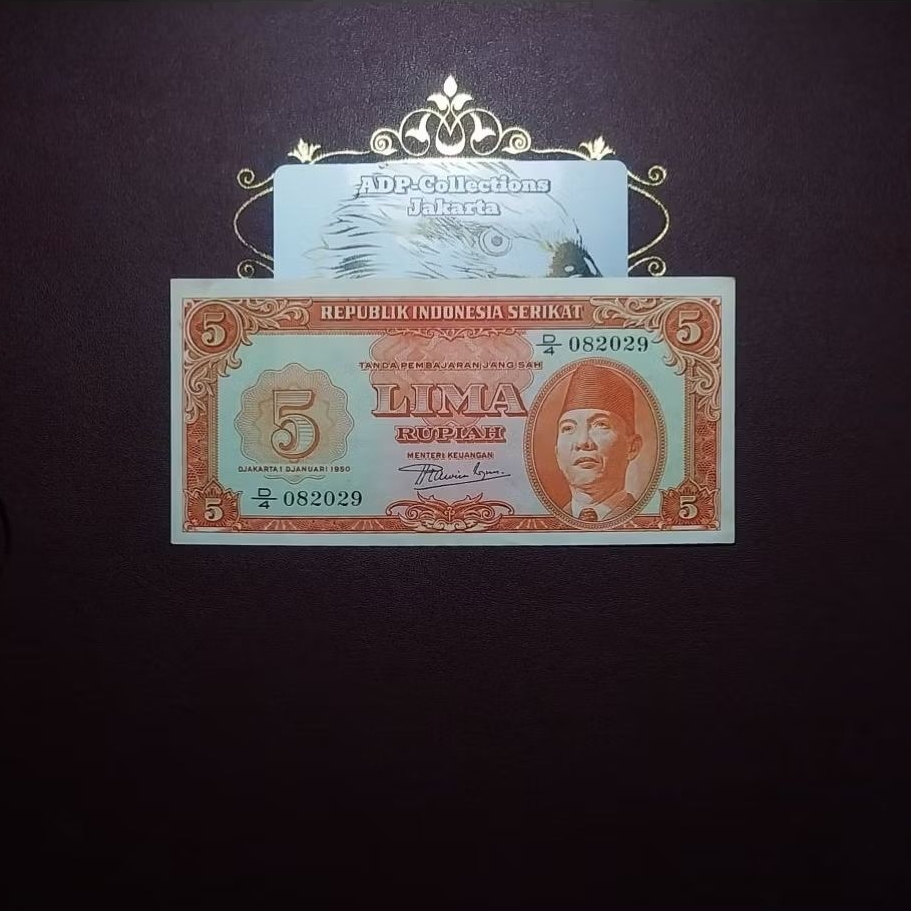 Uang Kuno 5 Rupiah RIS Tahun 1950