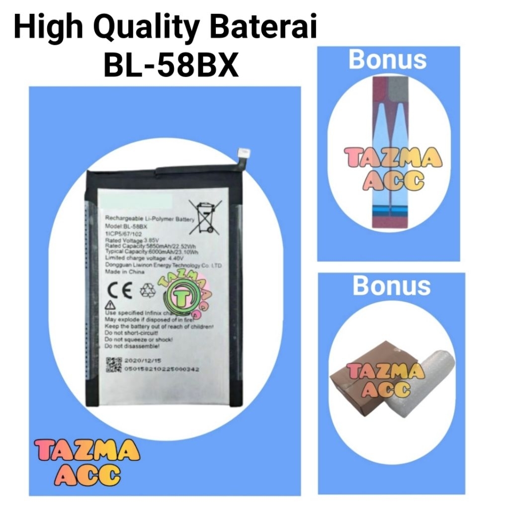 Batre BL58BX Infinix Hot 9 Play High Quality Batrai Batrei Battery Baterai BL-58BX INFINIX HOT 9 PLA