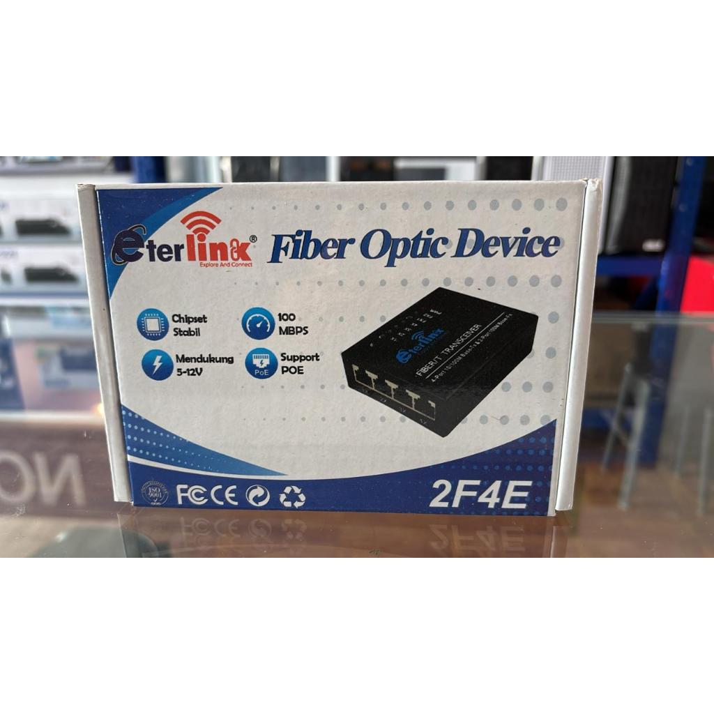 MEDIA CONVERTER 2 PORT FIBER 4 PORT LAN