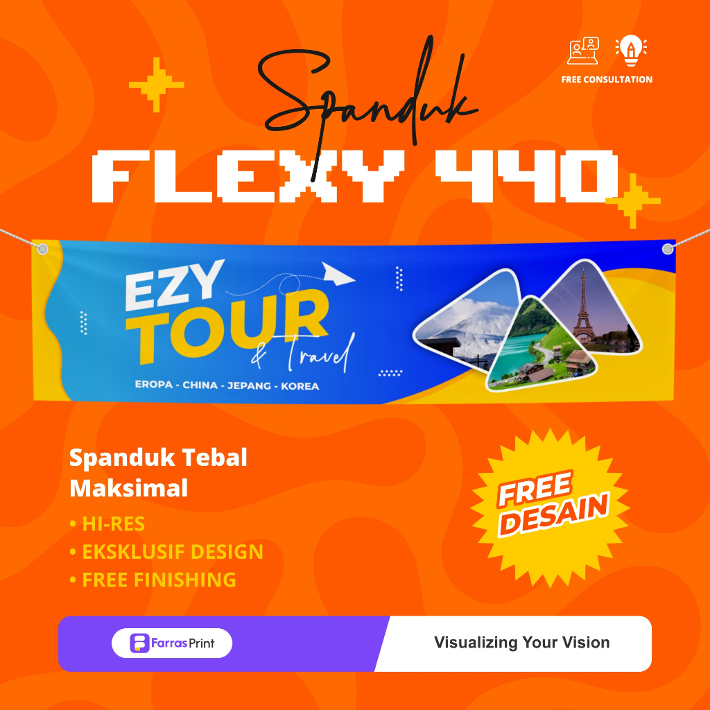 Spanduk Banner Flexy 440 gsm Tebal