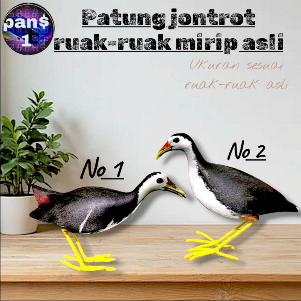 patung jontrot burung ruak ruak mirip asli