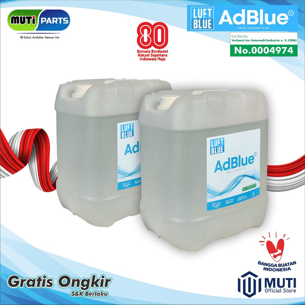 Adblue 10 Liter Cairan Diesel Exhaust Fluid Luft Blue DEF Luftblue DEF