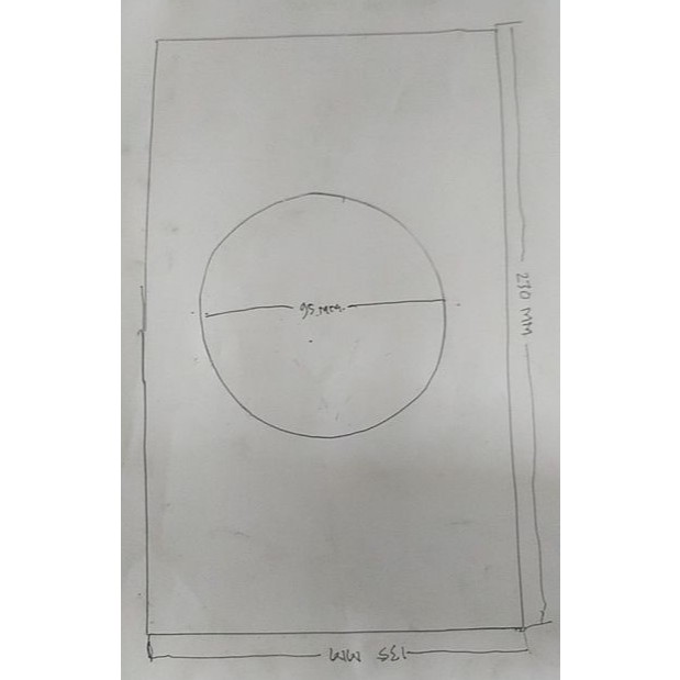Custom Besi Plat 15mm 230 x 135mm + Lubang