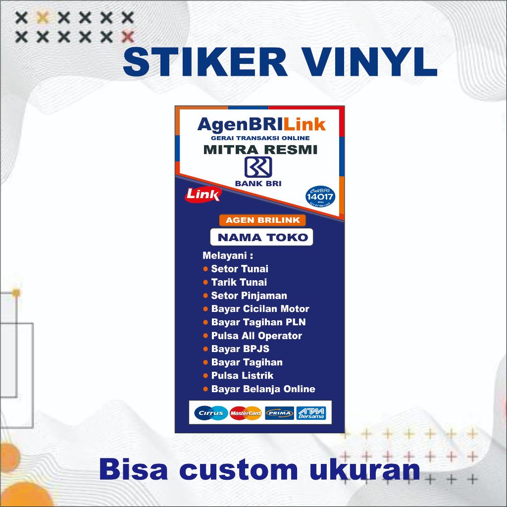 STIKER VINYL KONTER MITRA BRILINK
