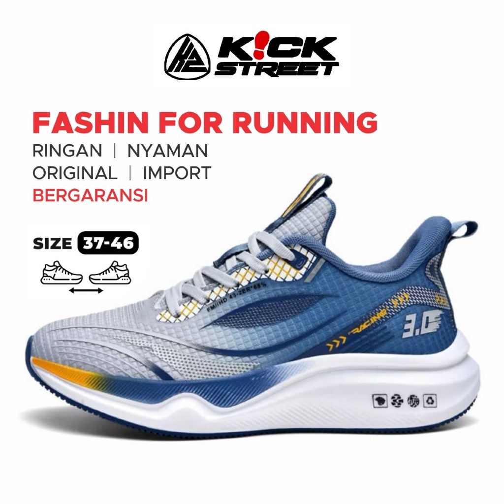 Sepatu Pria Wanita UK 37-46 Original Sneakers Running Trail Jogging lari Olahraga Cowok Cewek F-8