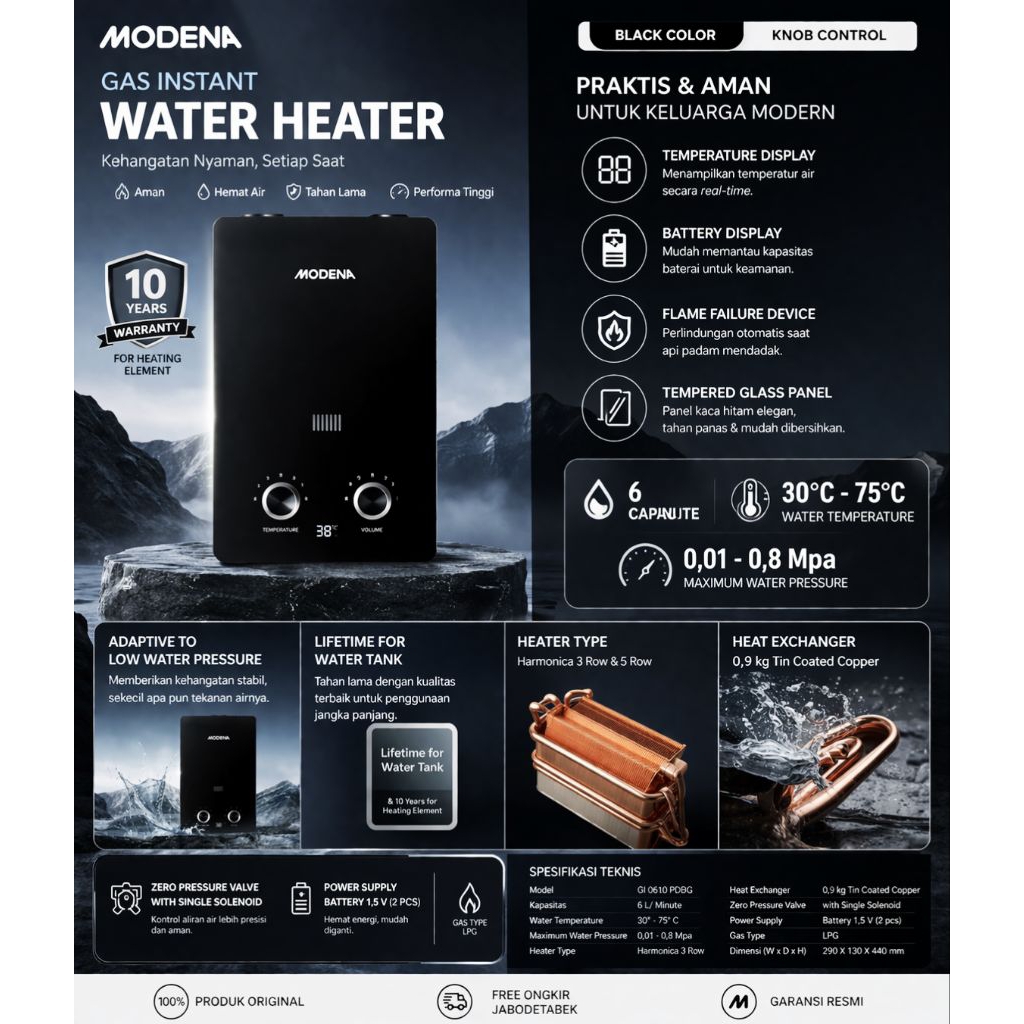 water heater Modena GI-0610