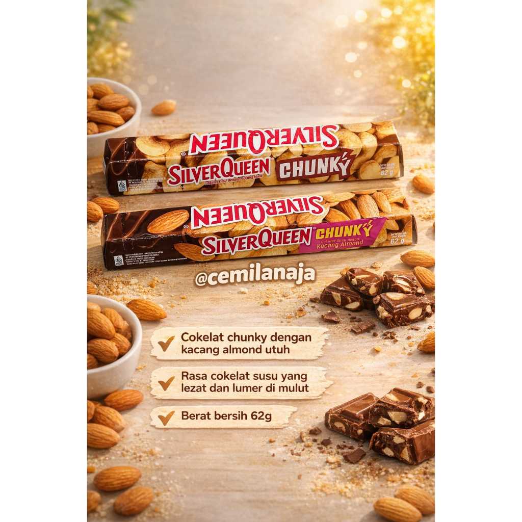 SILVERQUEEN CHUNKY BAR 85 GRAM BESAR COKELAT VALENTINE CEMILAN ANAK CHUNKYBAR