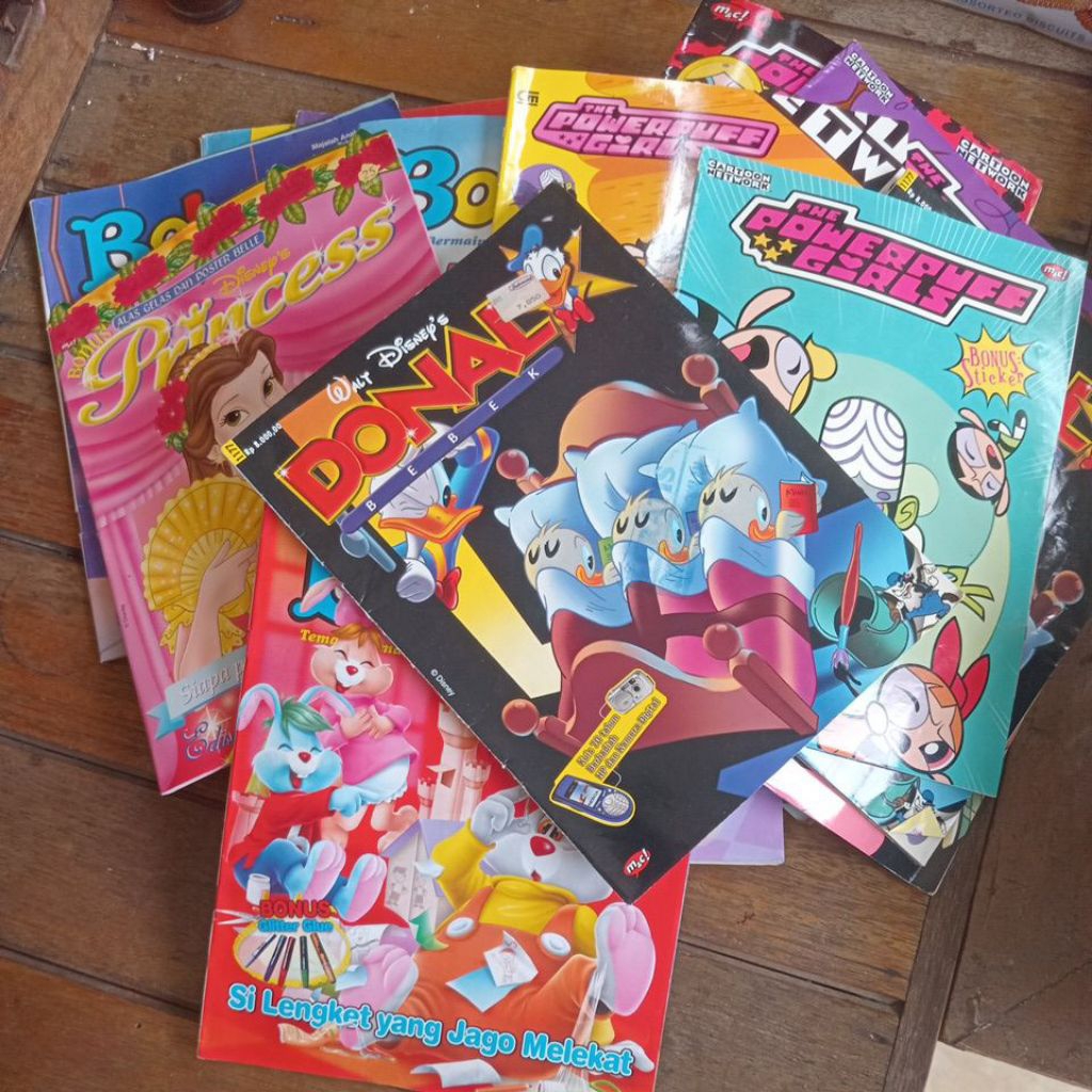 Aneka Majalah Anak Anak Bobo, Princess, Donald Bebek, Powerpuff Girls Dan lain lain