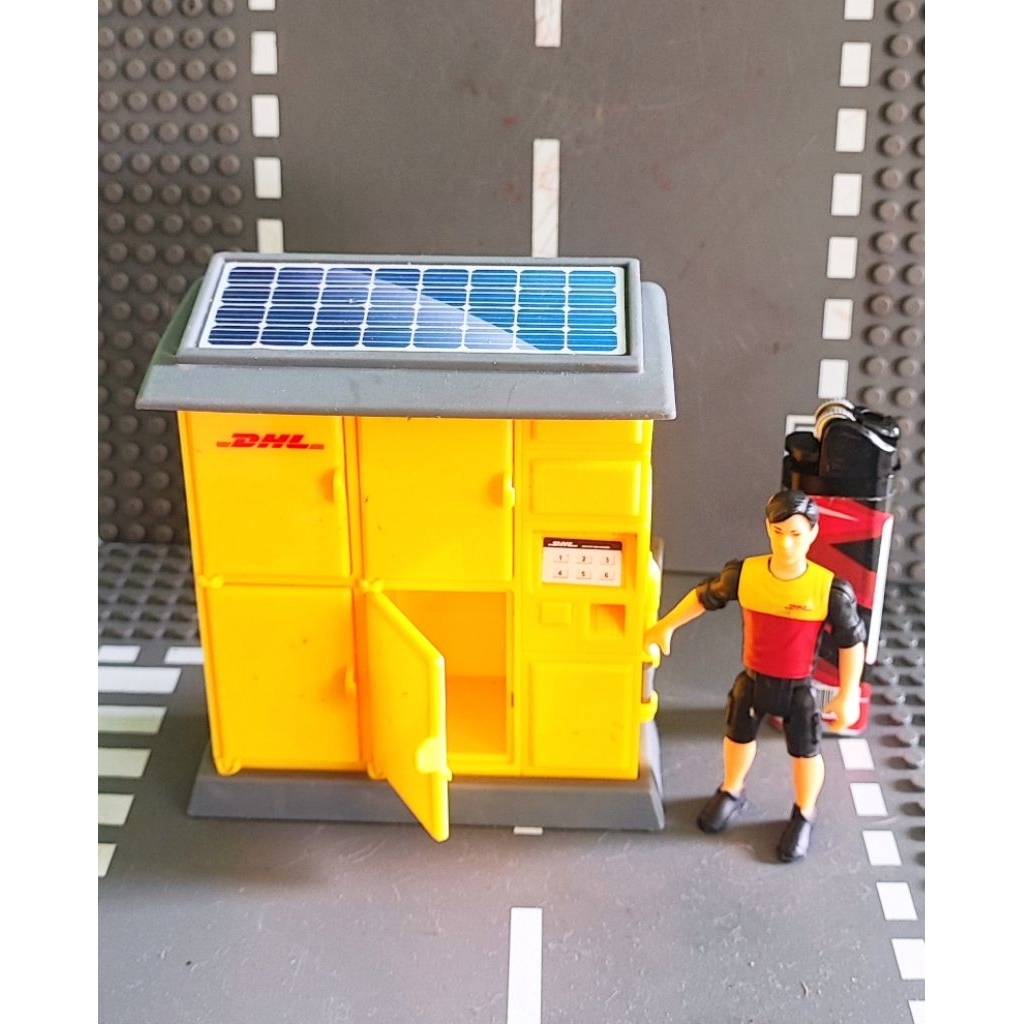 Miniatur DHL Box & Kurir
