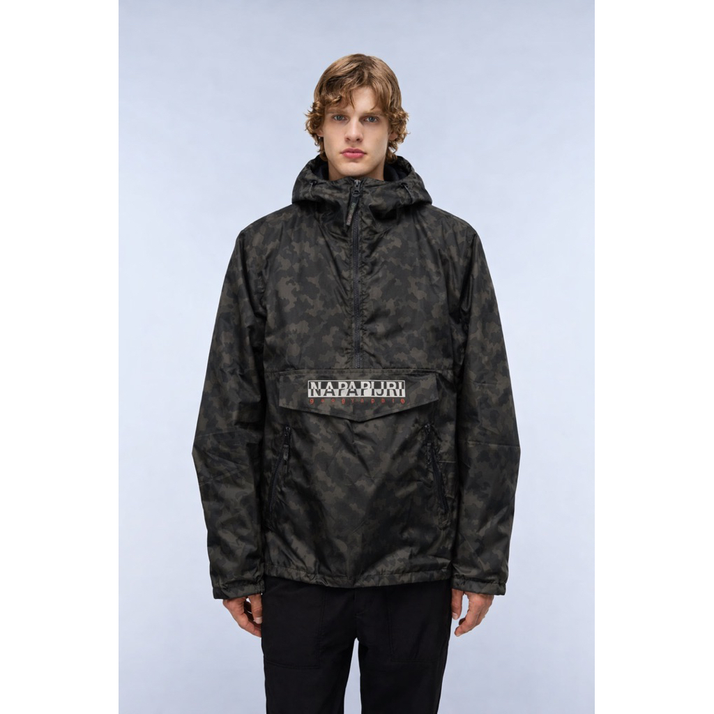 Napapijri Rainforest Anorak Hooded Jacket In Camo