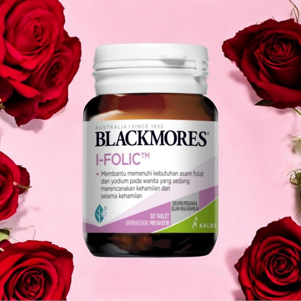 BLACKMORES I-Folic 60 Tablet - Asam Folat & Yodium untuk Kehamilan