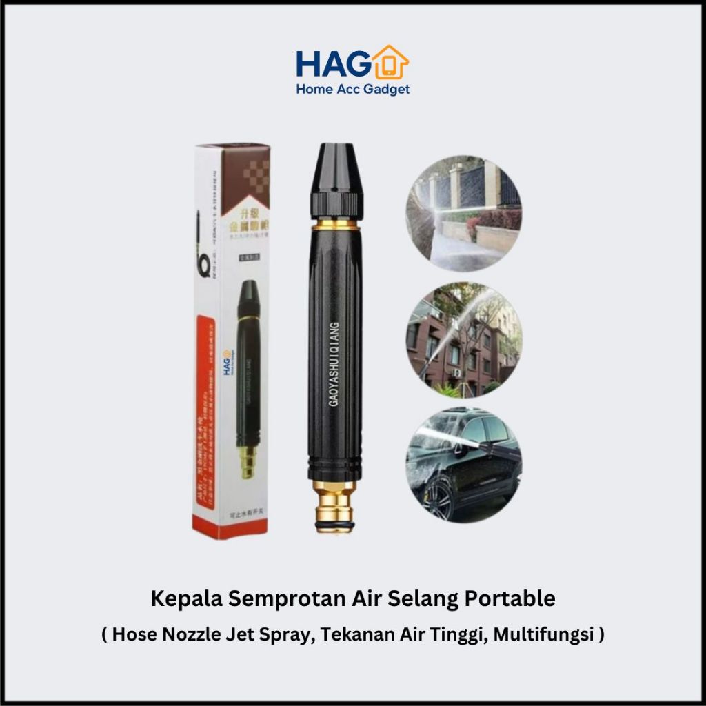 Kepala Semprotan Air Selang Tanaman Hose Nozzle Water Jet Sprayer Multifungsi Cuci Motor Mobil