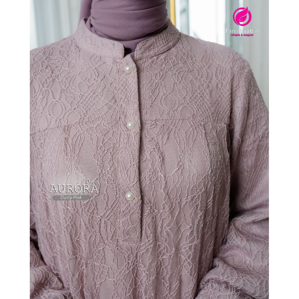 Aurora Dress by Fania nayma hijab / Gamis brukat full