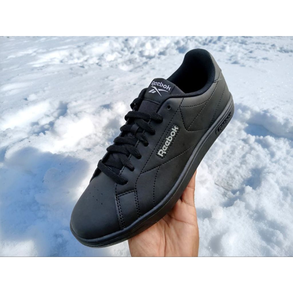 sepatu reebok full black reebok hitam polos original