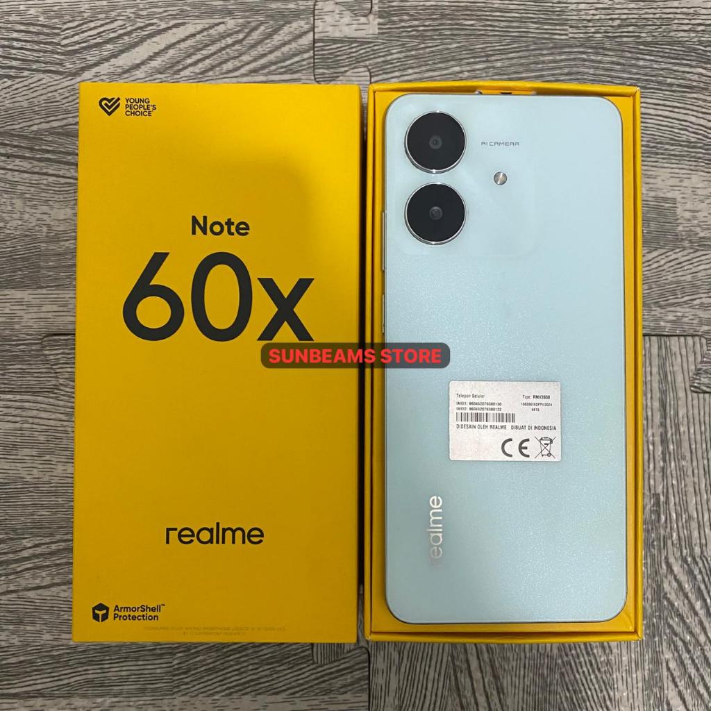 Realme Note 60x 4/64 Second Fullset Bekas Resmi