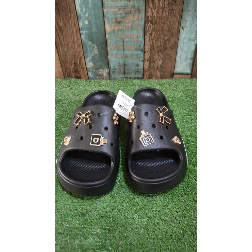 SEBO Sandal Slop Wanita Wedges Tinggi Karet EVA Model Korea PREMIUM Anti-Slip