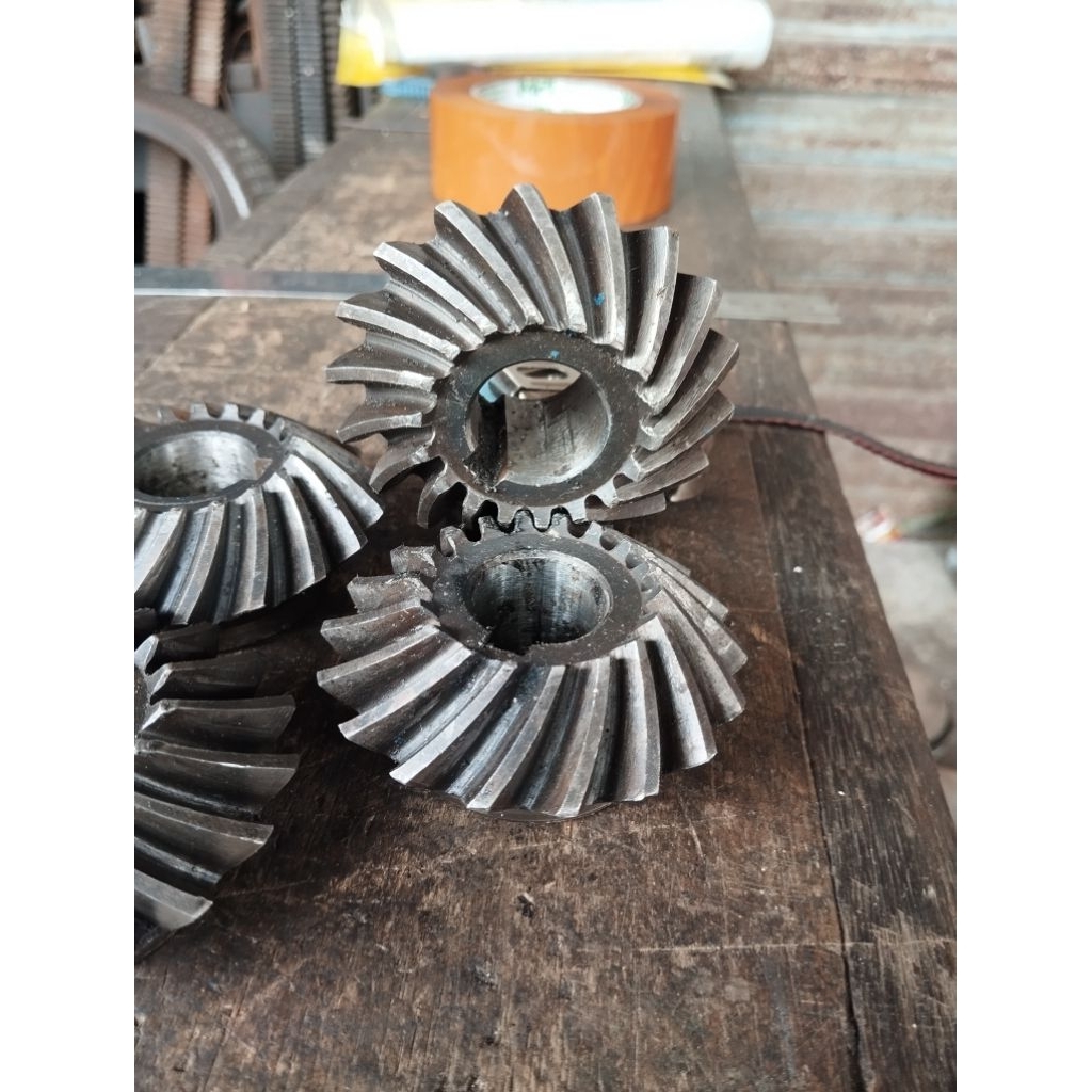 gigi bevel, gigi payung, spiral bevel gear 7,6cm