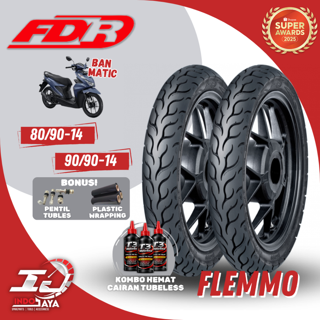 [READY COD] BAN FDR FLEMMO 80/90-14 - 90/90-14 RING 14 / BAN FDR TUBELESS TUBLES RING 14 ( 80/90-14 