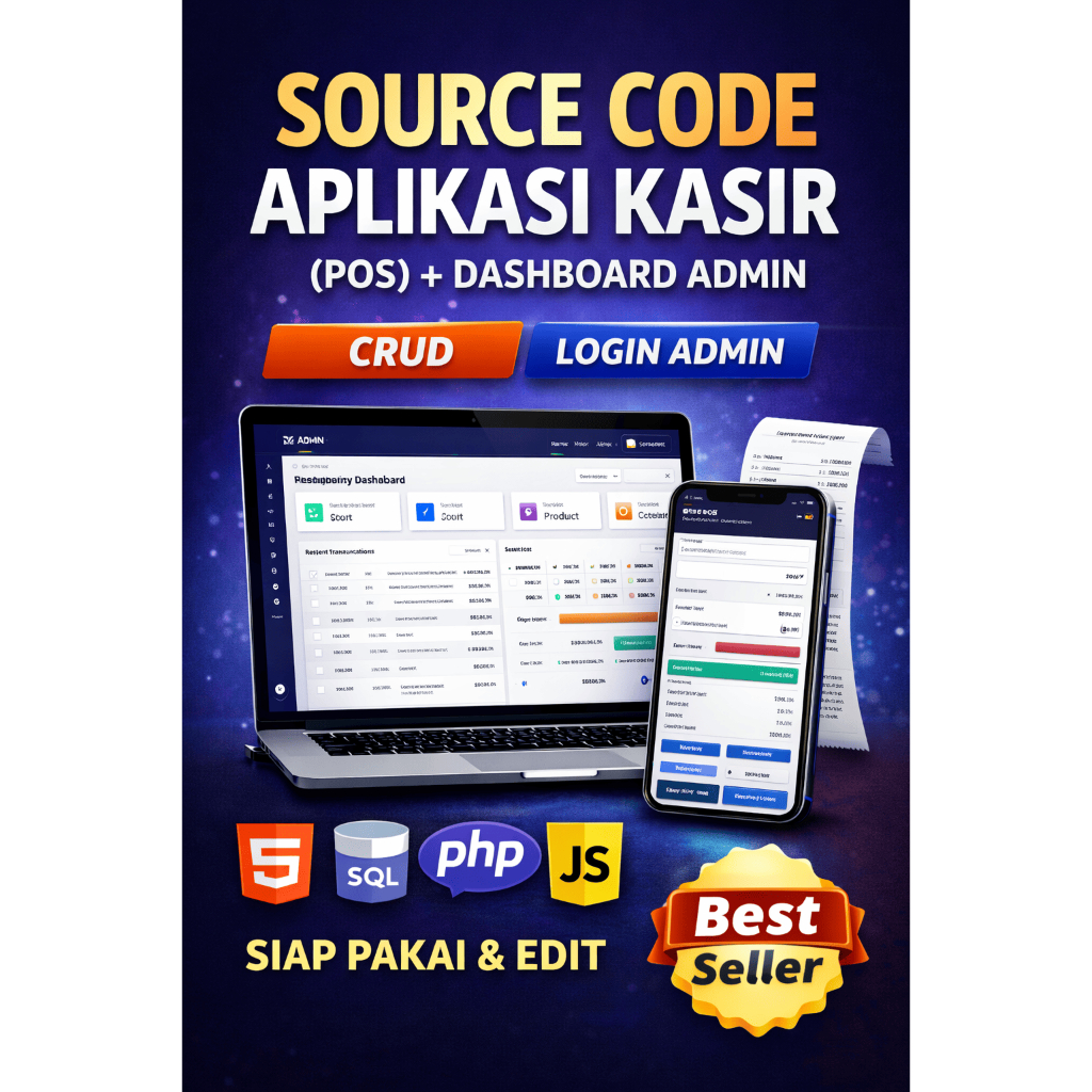 Source Code Aplikasi Kasir (POS) + Admin Dashboard