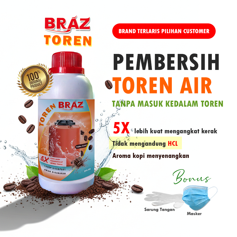 BRAZ Toren Pembersih kerak lumut pada toren pipa tanpa sikat 500ml