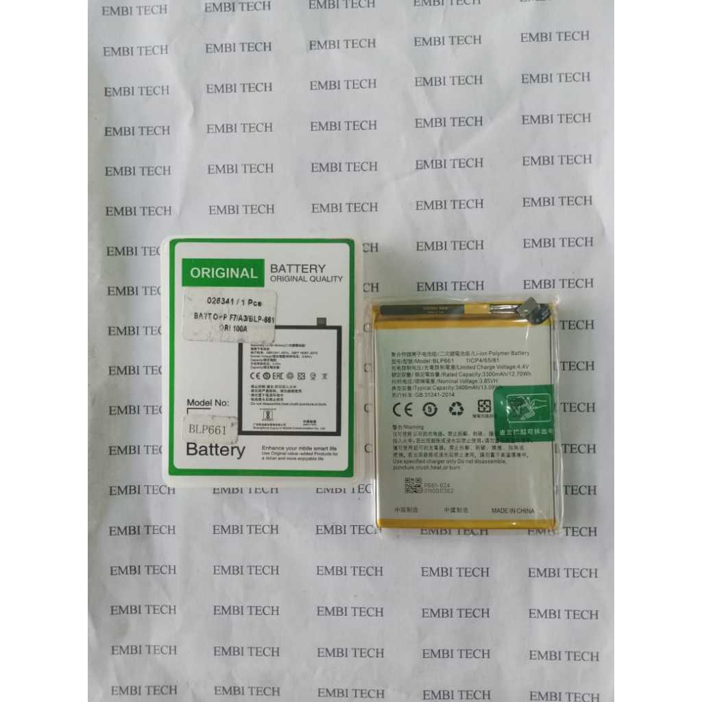 ORIGINAL BATERAI OPPO BLP-661 Oppo F7 / F7 Pro / A3 Batre Batrai Baterai Original 100%