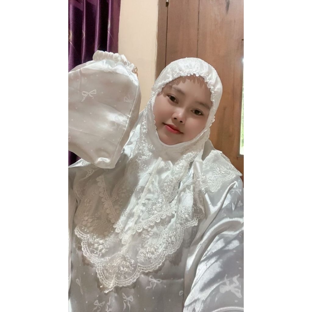 Mukena Dewasa Terusan Armani silk Mewah