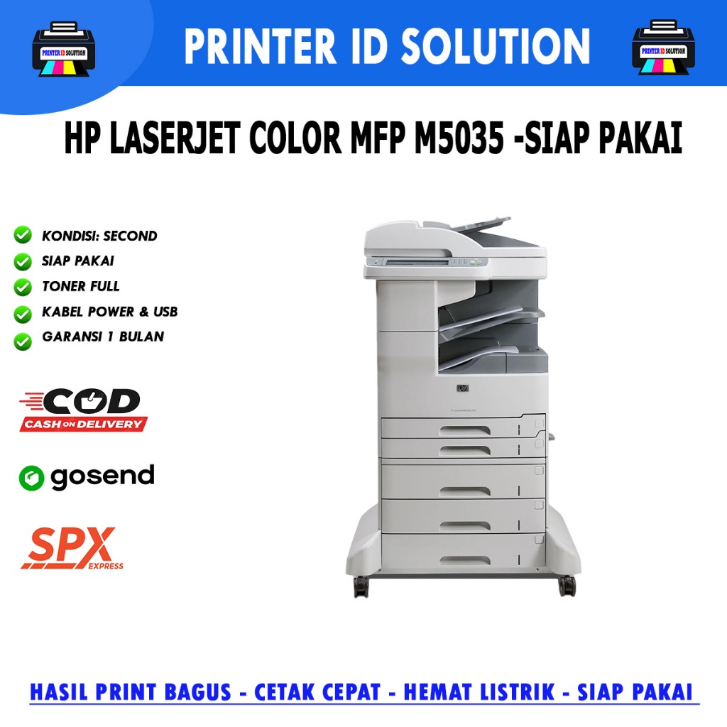 printer hp LaserJet M5035 MFP series multifungsi A3 monochrome