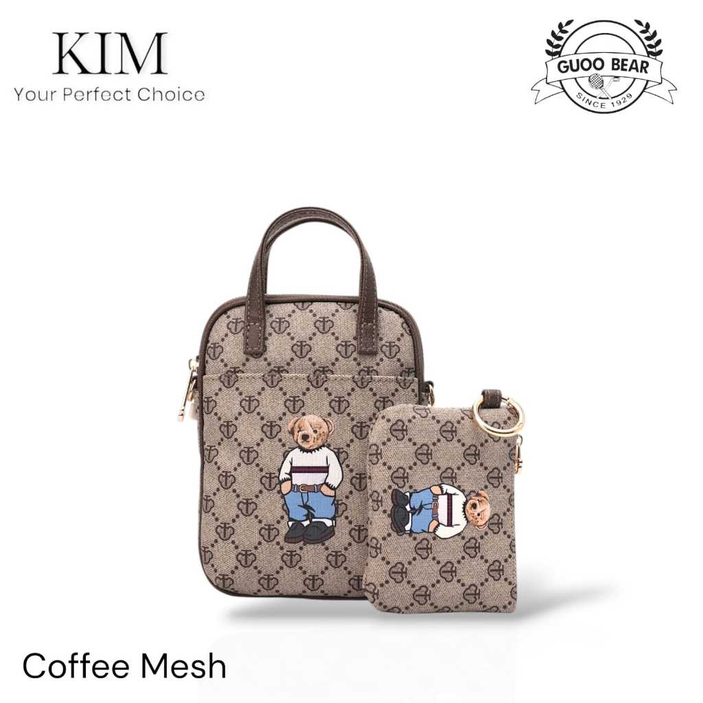 GUOO Bear - Tas Handphone Genggam Selempang HPO Wania Motif Beruang Bangkok Style Unik