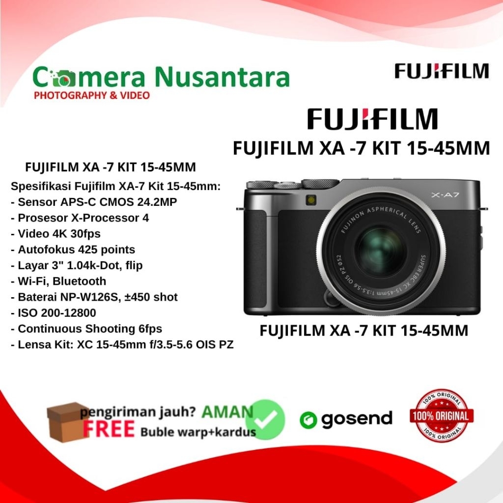 FUJIFILM X-A7 KIT XC 15-45MM / FUJIFILM X-A7 KIT 15-45MM