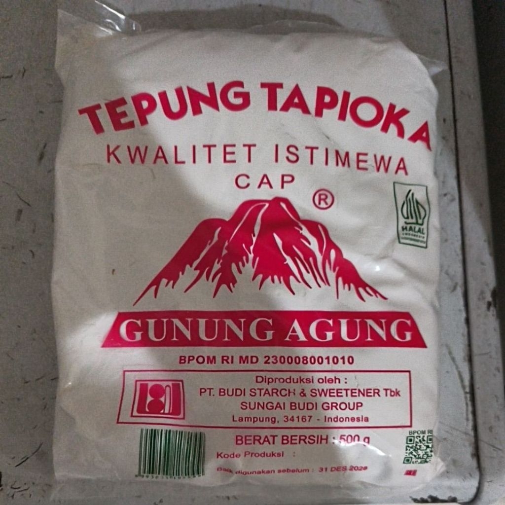 Tepung Tapioka / Aci / Kanji / Tapioca Flour Cap Gunung Agung 500gr