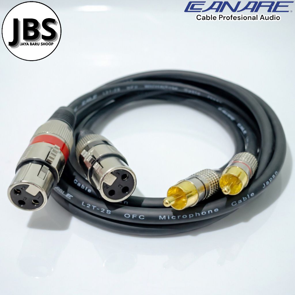 kabel xlr female to rca / jack rca to xlr female 2pcs