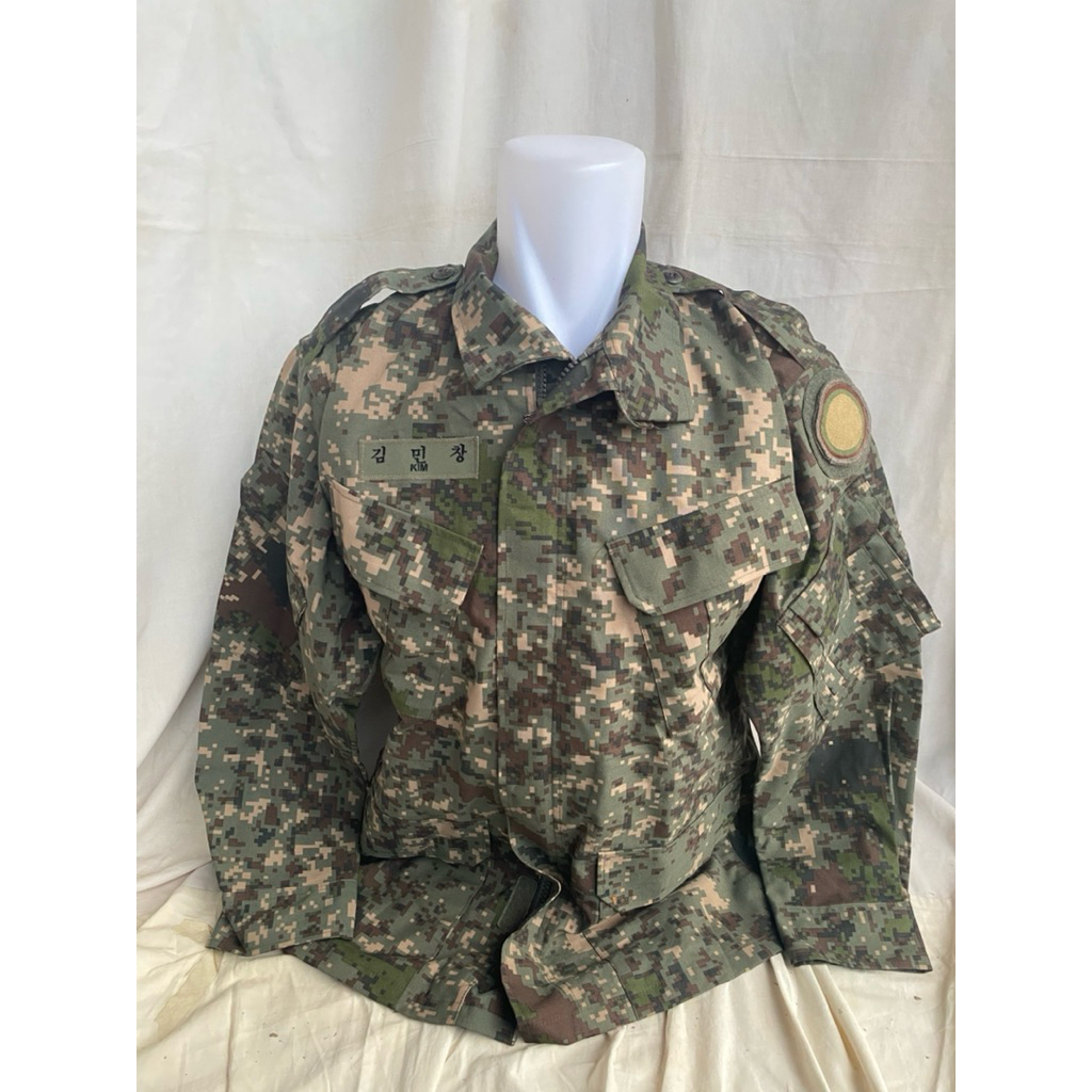 Coat Jaket M 100 Parka 2 Lapis Anti Air Loreng Digital Granit ROKA Republic of Korea Army Tentara Ko